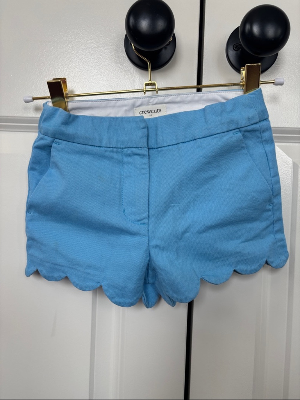 Crewcuts Blue Scallop-Hem Girls' Shorts